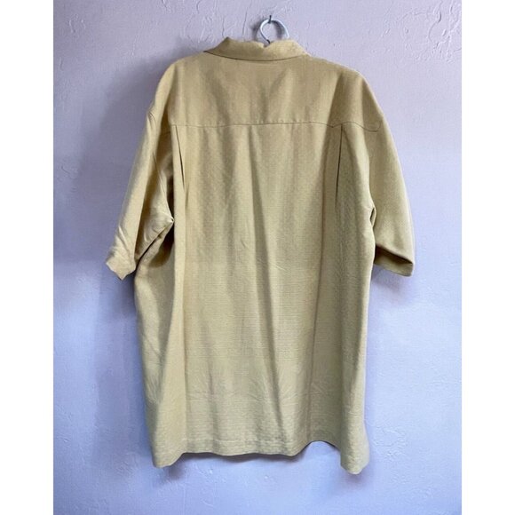 The Patron Tequila Collection Men's Camp Shirt Short Sleeve Silk Medium Gold - Picture 2 of 7